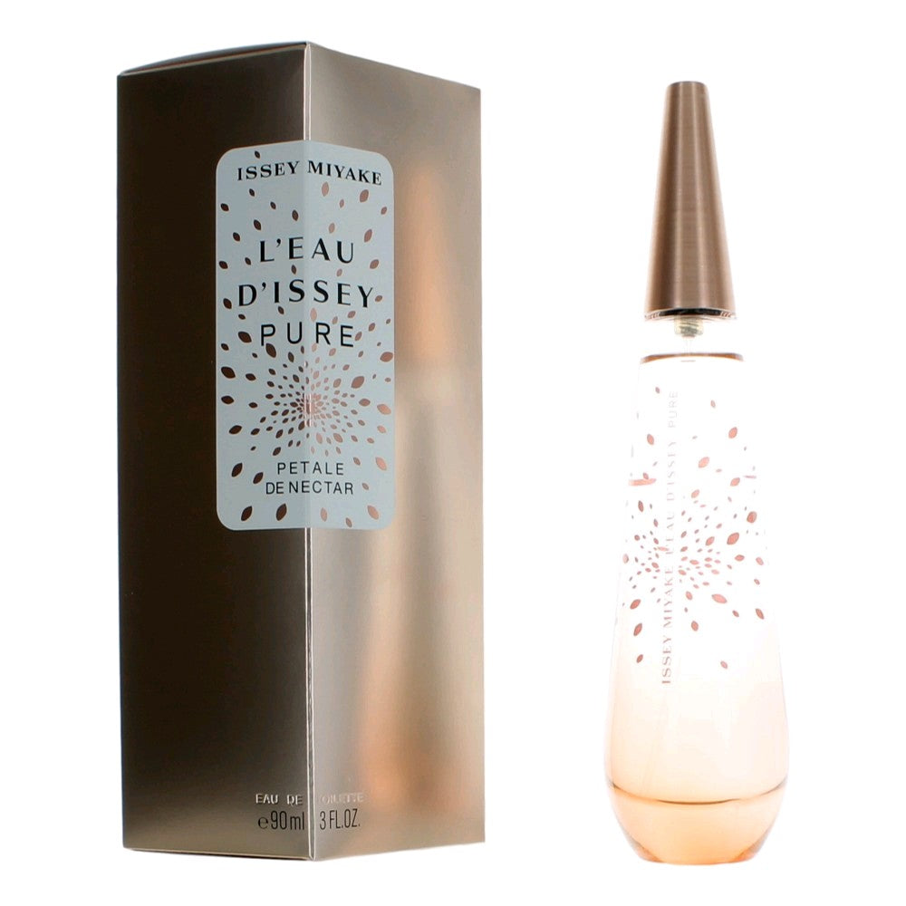 Bottle of L'Eau D'Issey Pure Petale De Nectar by Issey Miyake, 3 oz Eau De Toilette Spray for Women